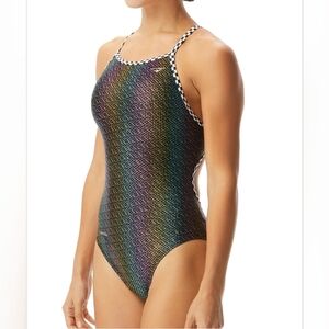 The Finals Glitz & Glam Foil Funnies Flutterback One Piece Swimsuit
